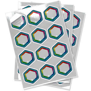 Étiquettes argentées miroir product image