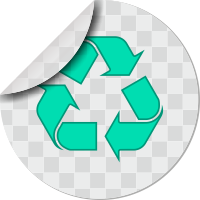 Eco clear material icon