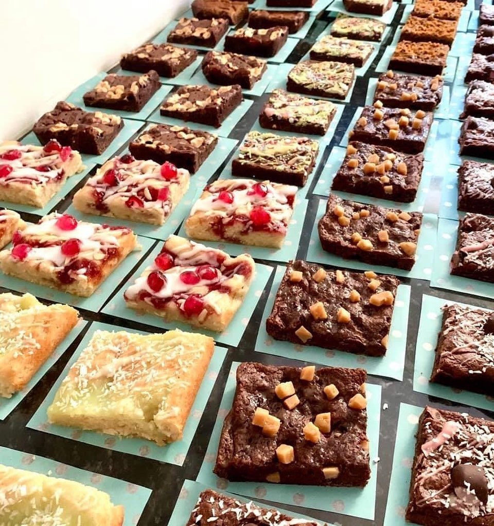 Selection of delicious brownies