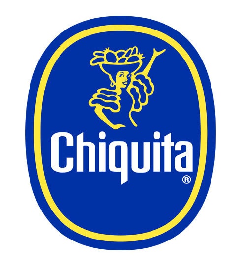 Close up of the Chiquita banana logo