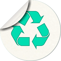 Biodegradable paper material icon